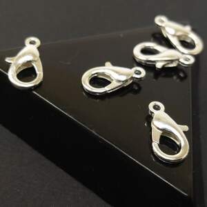 Замочек карабин 14х7 мм, цвет Светлое серебро, упаковка 5 шт Замочек карабин 14х7 мм, цвет Светлое серебро, упаковка 5 шт