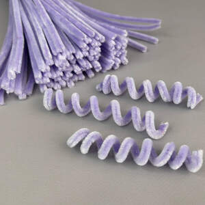 Пушистая проволока (синель) 30см - лавандовый