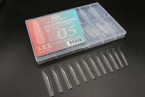 Гелевые типсы 5XL экстрадлинные, Балерина 05, 120 шт