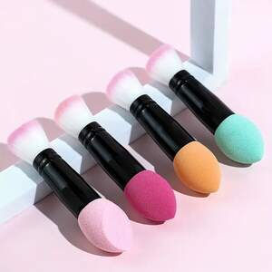 Двухсторонняя кисть-спонж для нанесения макияжа