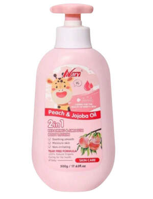 Детский лосьон для тела 2в1 с персиком и маслом жожоба Nary PeachJojoba Oil, 500мл