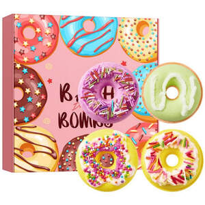 Набор бомбочек для ванной в форме пончиков Doughnuts Sadoer, 4шт100г Набор бомбочек для ванной в форме пончиков Doughnuts Sadoer, 4шт100г