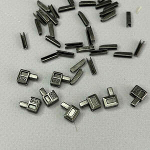 10 пар - Разъемный ограничитель с гнездом и штифтом для спиральной молнии Тип5 - темный никель