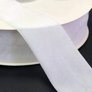 Бархатная лента декоративная 3,8 см 20 м - белый