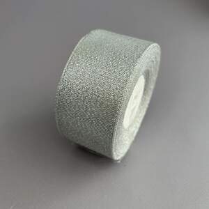 Лента парча - 40 мм, рулон 22 м - серебро