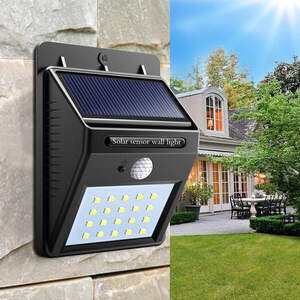 Светодиодный Навесной фонарь с датчиком движения 609 + solar 20 диодов Светодиодный Навесной фонарь с датчиком движения 609 + solar 20 диодов