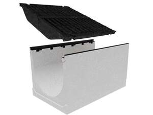 Комплект: лоток водовідвідний SUPER ЛВ-50.64.56 бетонний DN500 Е600