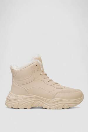 Кросівки жіночі зимові на хутрі, колір чорний, 248RDM08