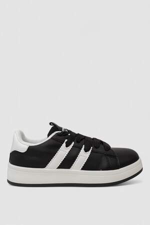 Кросівки жіночі шкіра, колір чорно-білий, 248RJH900-2