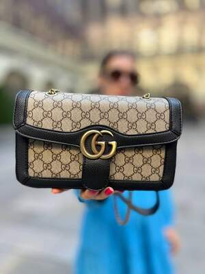 Женская сумка из эко-кожи Gucci black Гуччи бежевая молодежная, брендовая сумка через плечо Женская сумка из эко-кожи Gucci black Гуччи бежевая молодежная, брендовая сумка через плечо