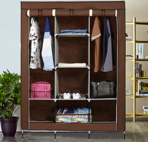 Складной каркасный тканевый шкаф Storage Wardrobe 88130, шкаф на три секции 130*45*175 Складной каркасный тканевый шкаф Storage Wardrobe 88130, шкаф на три секции 130*45*175