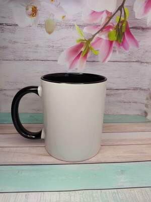 Чашка з чорною ручкою і серединкою + індивідуальний принт у вартості Чашка з чорною ручкою і серединкою + індивідуальний принт у вартості