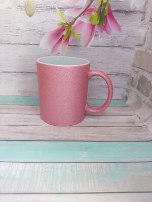 Глітерна рожева чашка з принтом — блискуча чашка для подарунка Глітерна рожева чашка з принтом — блискуча чашка для подарунка