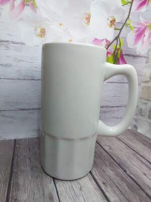 Білий бокал для пива 500 мл без принта — основа для вашого дизайну Білий бокал для пива 500 мл без принта — основа для вашого дизайну