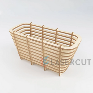 Корзина прямокутна округлена