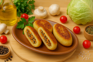 Зрази з грибами та морквою