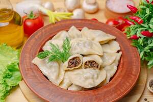 Вареники з картоплею та печінкою (курячею)