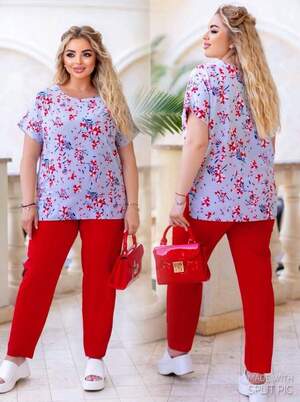 Костюм брючний принт