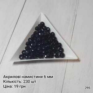 Рондель 6 мм.Акрил. Чорний