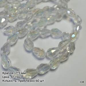 Крапля 7*5 мм. Прозорий. з АБ