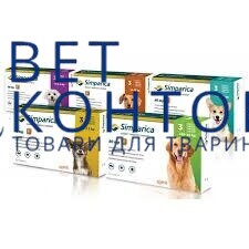 Сімпаріка жувальна таблетка для собак проти параз. 5-10кг 3таб/упак