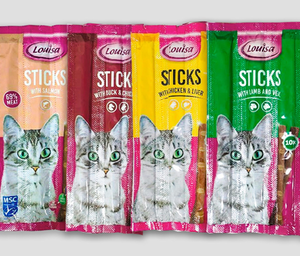 Луїза(Louisa) палички для котів з лососем 10шт/блістер уп.