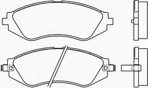 Тормозные колодки передние (комплект)  Chevrolet Lacetti
