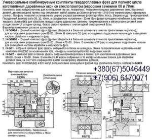 Набор фрез для евроокон Набор фрез для евроокон