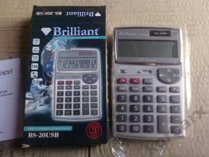 Калькулятор Brilliant BS-20USB (без шнура) Калькулятор Brilliant BS-20USB (без шнура)