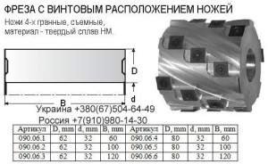 Комплект фрез для изготовления стенового бруса Комплект фрез для изготовления стенового бруса