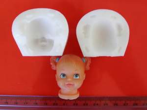Силиконовый молд Голова Девочки 3D Силиконовый молд Голова Девочки 3D