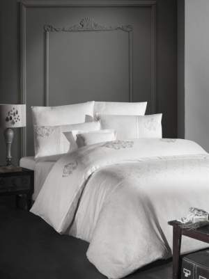 Однотонное постельное белье First Choice Mirabel Krem Однотонное постельное белье First Choice Mirabel Krem