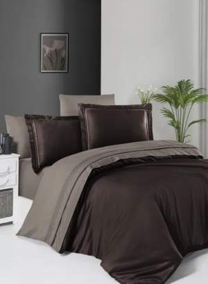 Постельное бельё First Choice Deluxe Satin Serenity Dark Brown & Mink Постельное бельё First Choice Deluxe Satin Serenity Dark Brown & Mink