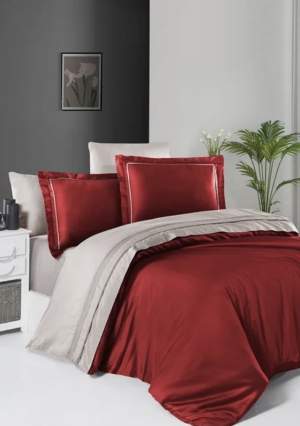 Постельное бельё First Choice Deluxe Satin Serenity Red & Sand Постельное бельё First Choice Deluxe Satin Serenity Red & Sand