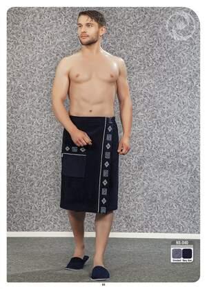 Чоловічий набір для сауни Nusa 040 + тапочки