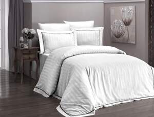 Постільна білизна First Choice Deluxe Satin Square Novel Line White