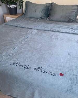 Велюровое постельное белье Monica евро размер