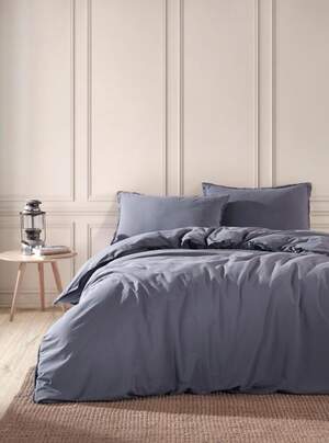 Полуторное постельное белье хлопок LIMASSO Natural Grey