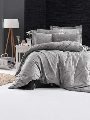 Сатиновое постельное белье First Choice Rovena Grey Сатиновое постельное белье First Choice Rovena Grey