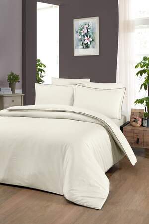 Сатиновое постельное белье La Roman Premium Satin 300TC Lucca Cream Сатиновое постельное белье La Roman Premium Satin 300TC Lucca Cream