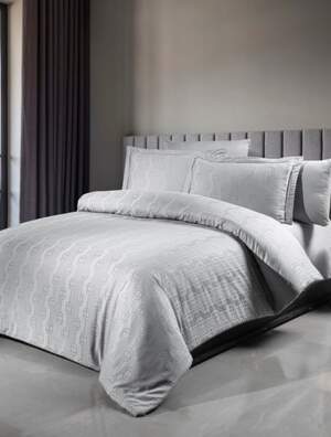 Сатиновое постельное белье First Choice Norel grey Сатиновое постельное белье First Choice Norel grey