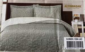 Покрывало на кровать с наволочками Altinbasak GLIMMER COIN LACE 240x260 Покрывало на кровать с наволочками Altinbasak GLIMMER COIN LACE 240x260