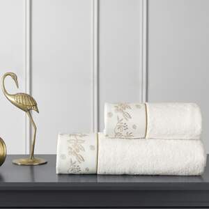 Набор махровых полотенец Tivolyo Home Motif k.beyaz Набор махровых полотенец Tivolyo Home Motif k.beyaz