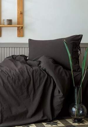 Полуторное постельное белье Issimo home Dreamers Poplin Antrasit
