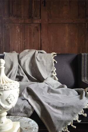 Покрывало-плед на кровать Issimo home Decon Siyah 170×230