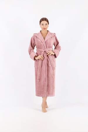 Жіночий довгий махровий халат Nusa 3881