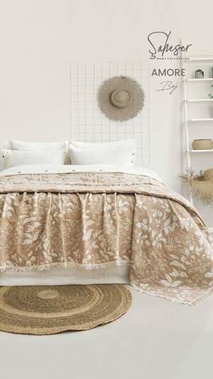 Муслиновое покрывало на кровать Saheser Amore 240х260