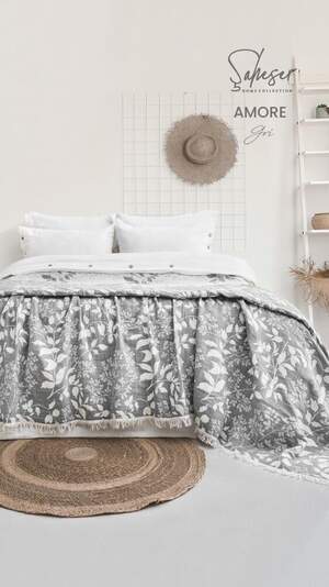 Муслиновое покрывало на кровать Saheser Amore 240х260