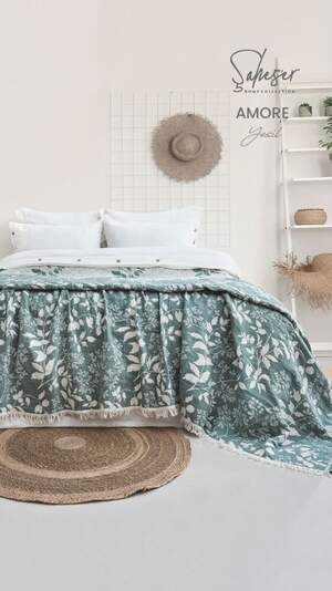 Муслиновое покрывало на кровать Saheser Amore 240х260