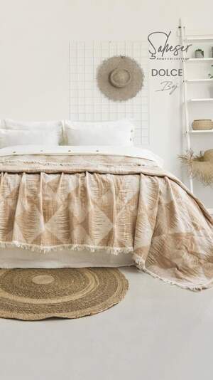 Муслиновое покрывало на кровать Saheser Dolce 240х260